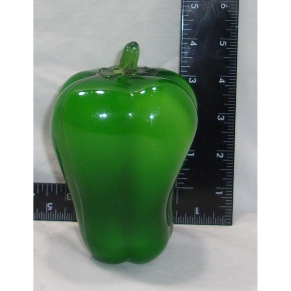 Beautiful Murano Style Encased Art Glass "Bell Pepper" 5 1/2" - Picture 10 of 10
